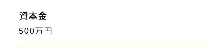 資本金：500万円
